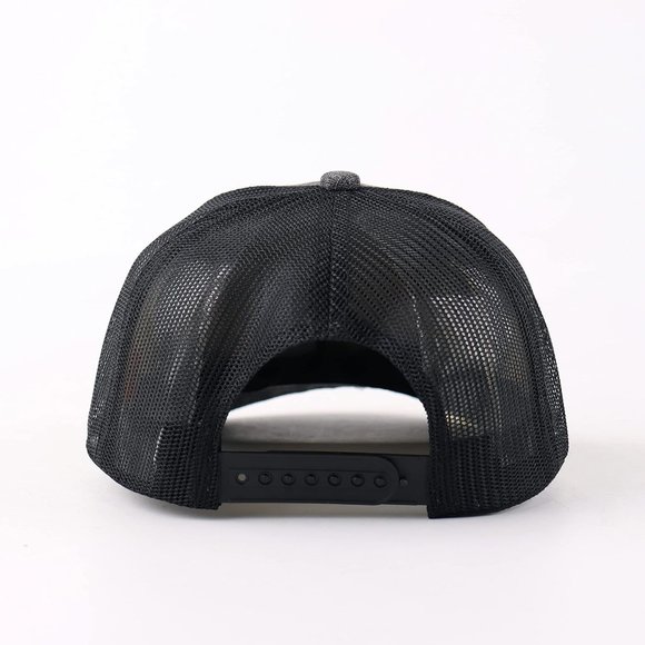 Man Grey Classic Mesh Panels Vintage Baseball Cap - Picture 3 of 6